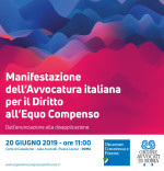 SAVE THE DATE ULTIMA STESURA - Manifestazione dell’avvocatura italiana per il diritto all’equo compenso - Roma 20 giugno 2019